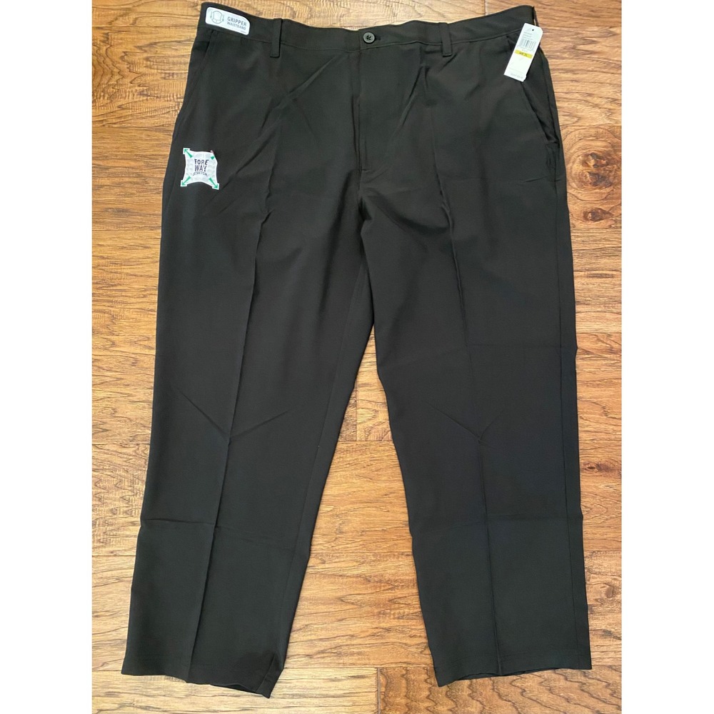 IZOD Golf Swing Flex Pants Mens 44x29 Black Fore Way Stretch Gripper Waistband - Picture 7 of 11